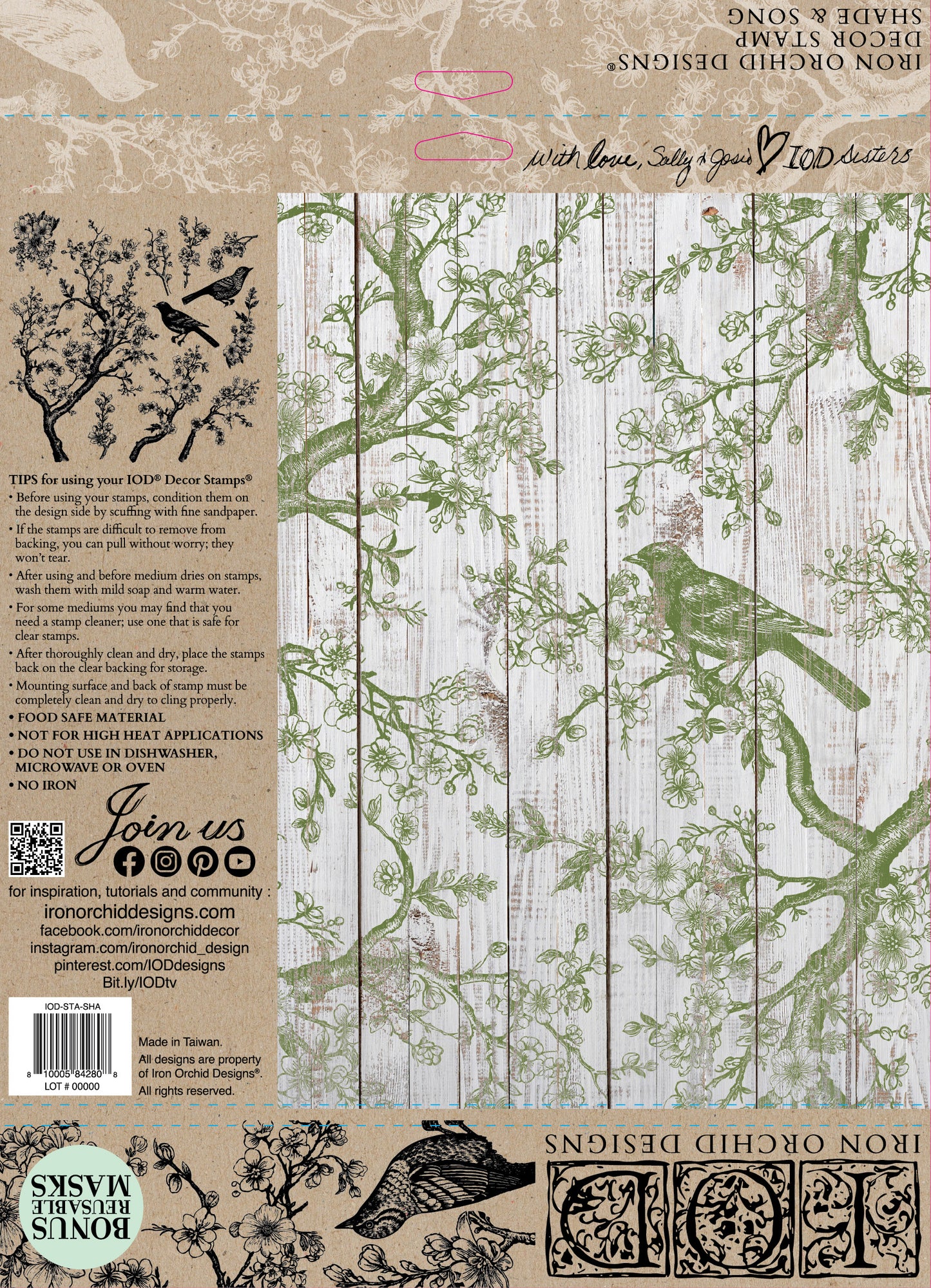 Iron Orchid Designs -Shade and Song 12x12 Stamp