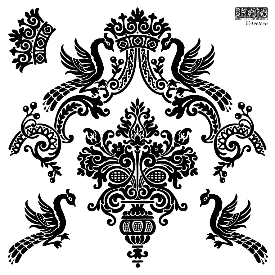 Iron Orchid Designs - Velveteen 6x6 Stamps - (4 Stamp Sheets)