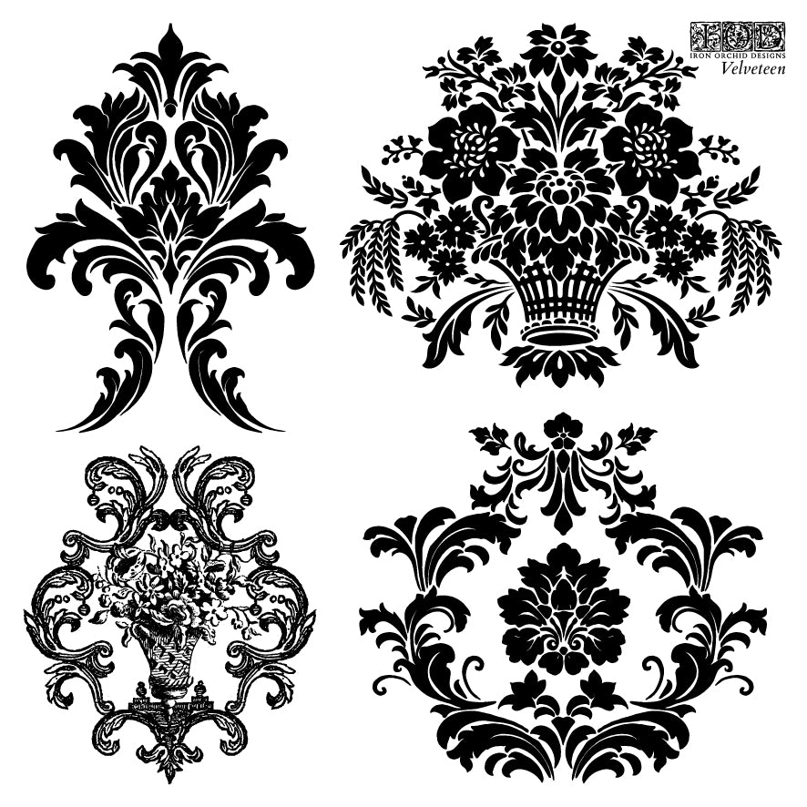 Iron Orchid Designs - Velveteen 6x6 Stamps - (4 Stamp Sheets)