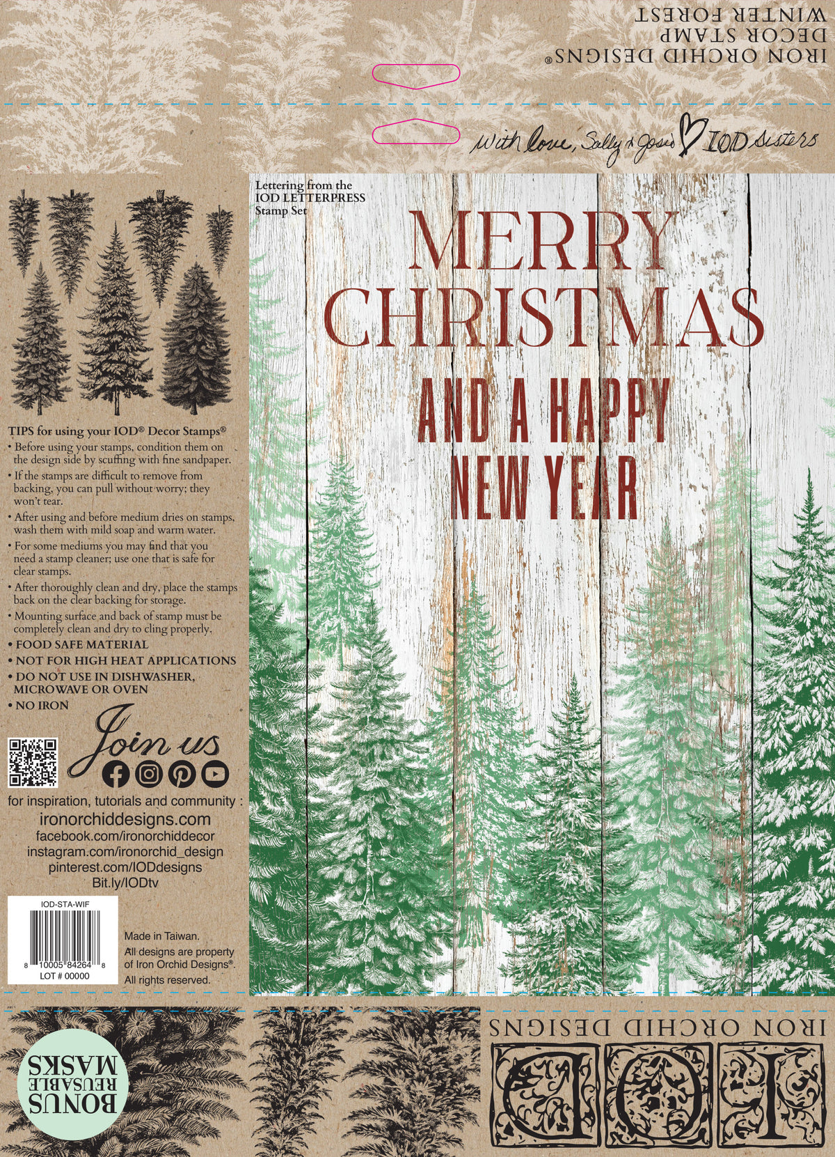 NEW! Winter Forest 12x12 IOD Stamp™