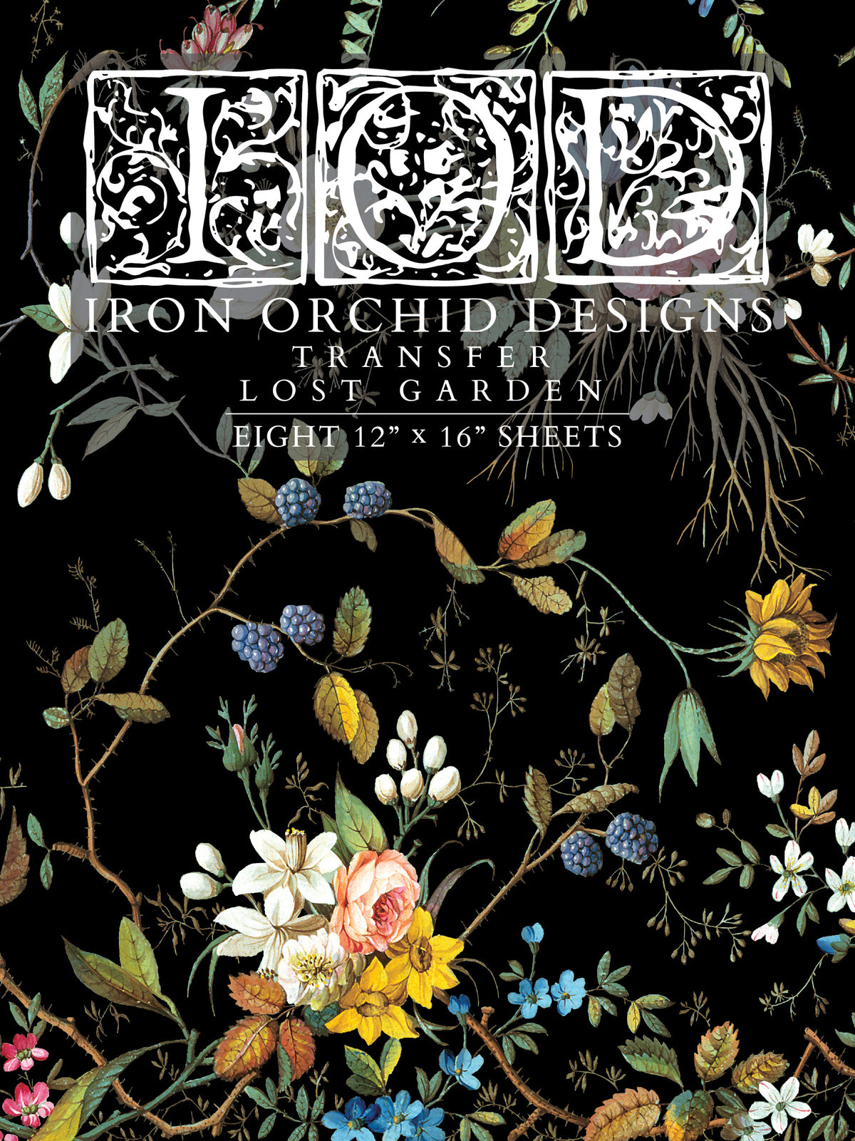 Iron Orchid Designs - Lost Garden Transer - 12x16