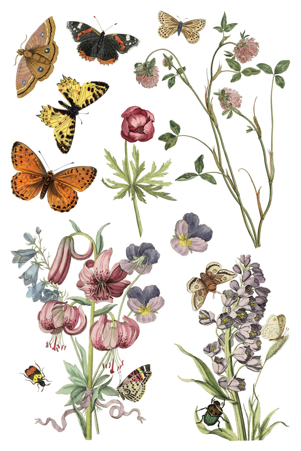 Iron Orchid Designs - Wilde Bloeman Transfer 8x12