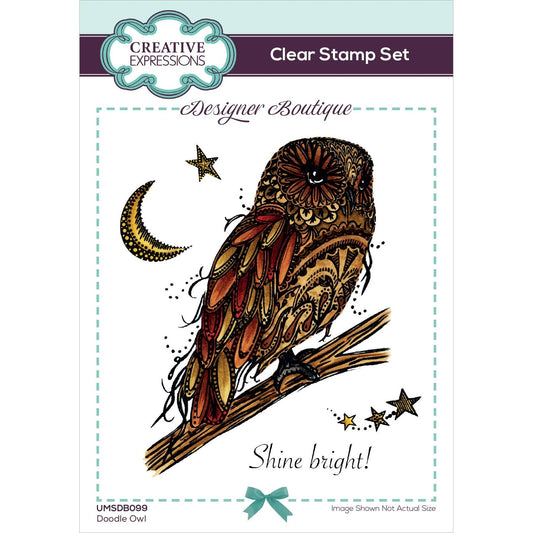Creative Expressions Designer Boutique - Doodle Owl Stamp