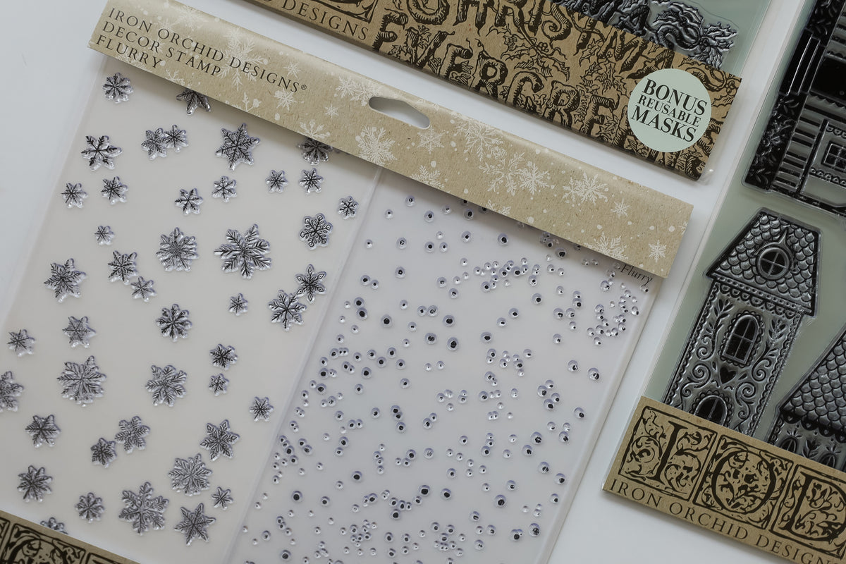 Flurry - 12x12 IOD Stamp - Iron Orchid Designs - LIMITED EDITION