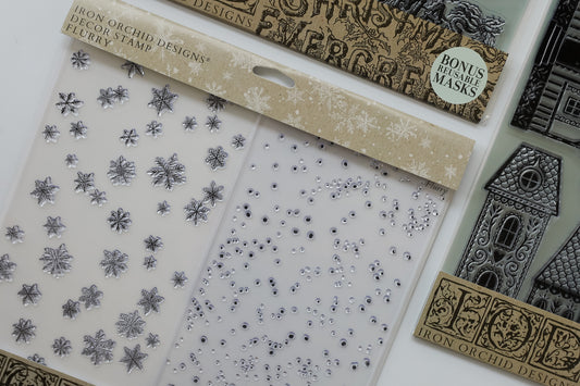 Flurry - 12x12 IOD Stamp - Iron Orchid Designs - LIMITED EDITION