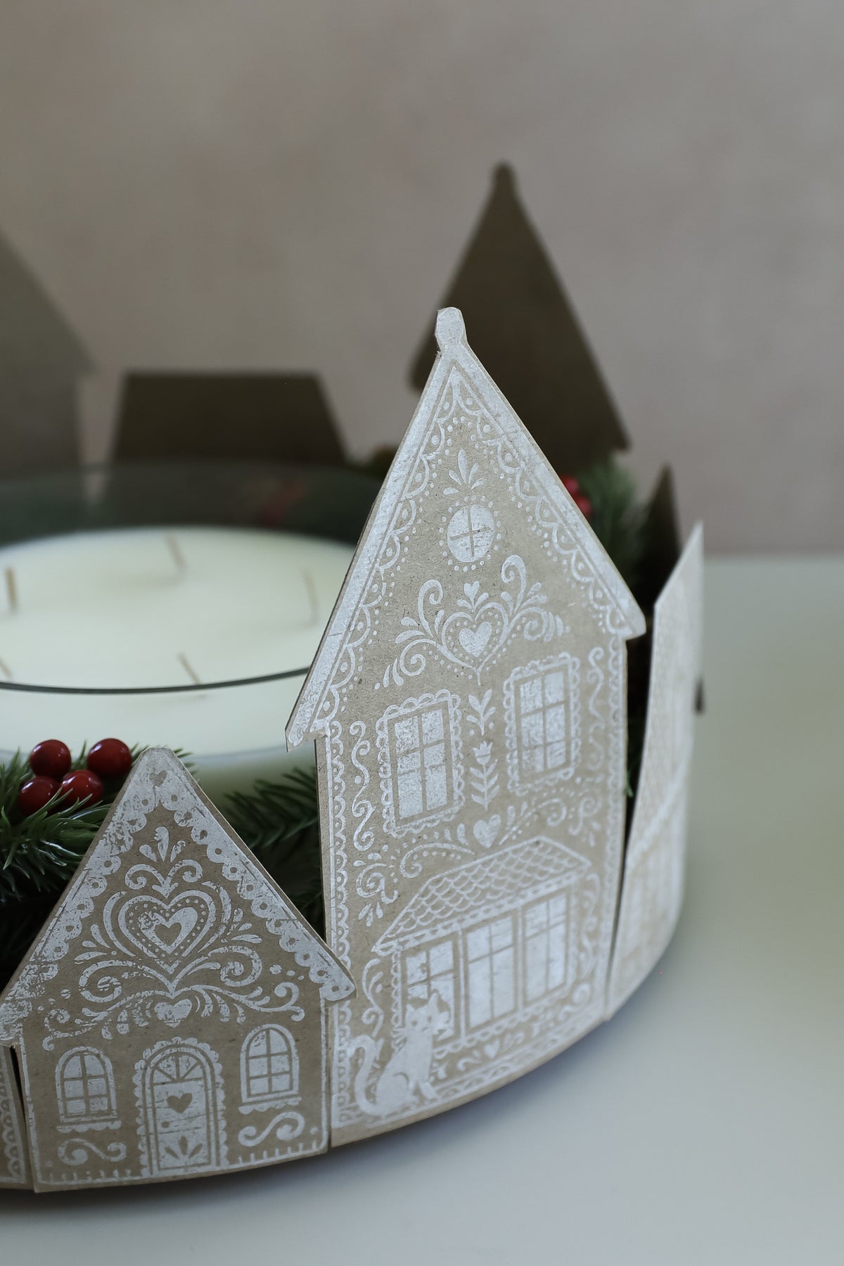 Gingerbread Lane - 12x12 IOD Stamp - Iron Orchid Designs - LIMITED EDITION