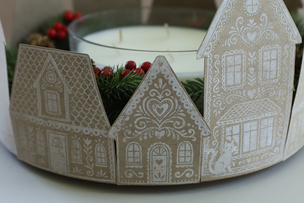 Gingerbread Lane - 12x12 IOD Stamp - Iron Orchid Designs - LIMITED EDITION