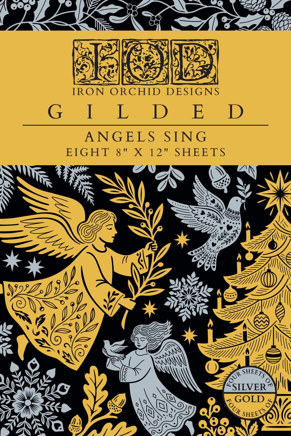 IOD - Iron Orchid Designs - Angel's Sing Foil Transfers 8"x12" Pad™ - LIMITED EDITION