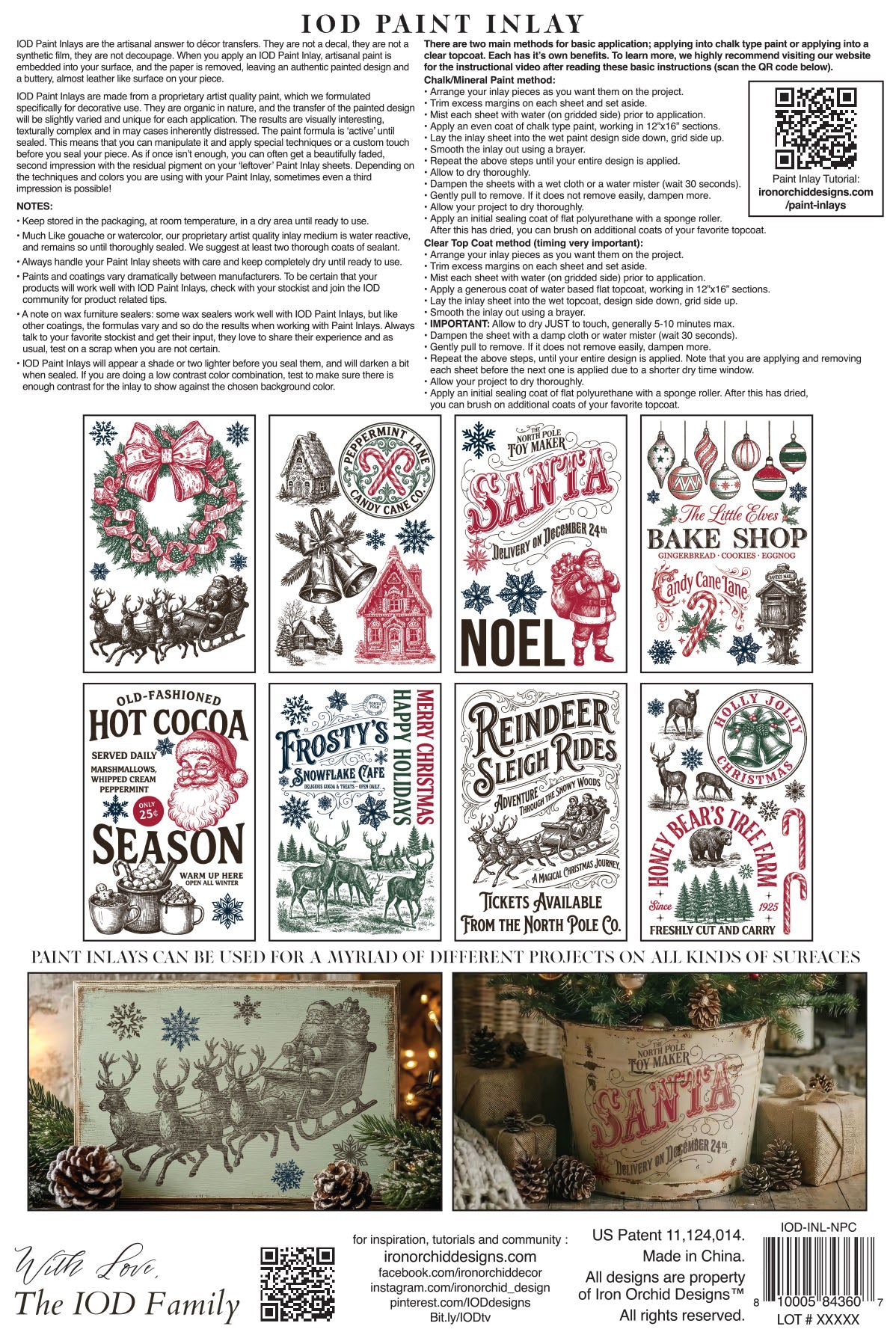 IOD - Iron Orchid Designs - The North Pole Co. 8"x12" Paint Inlay Pad™ - LIMITED EDITION