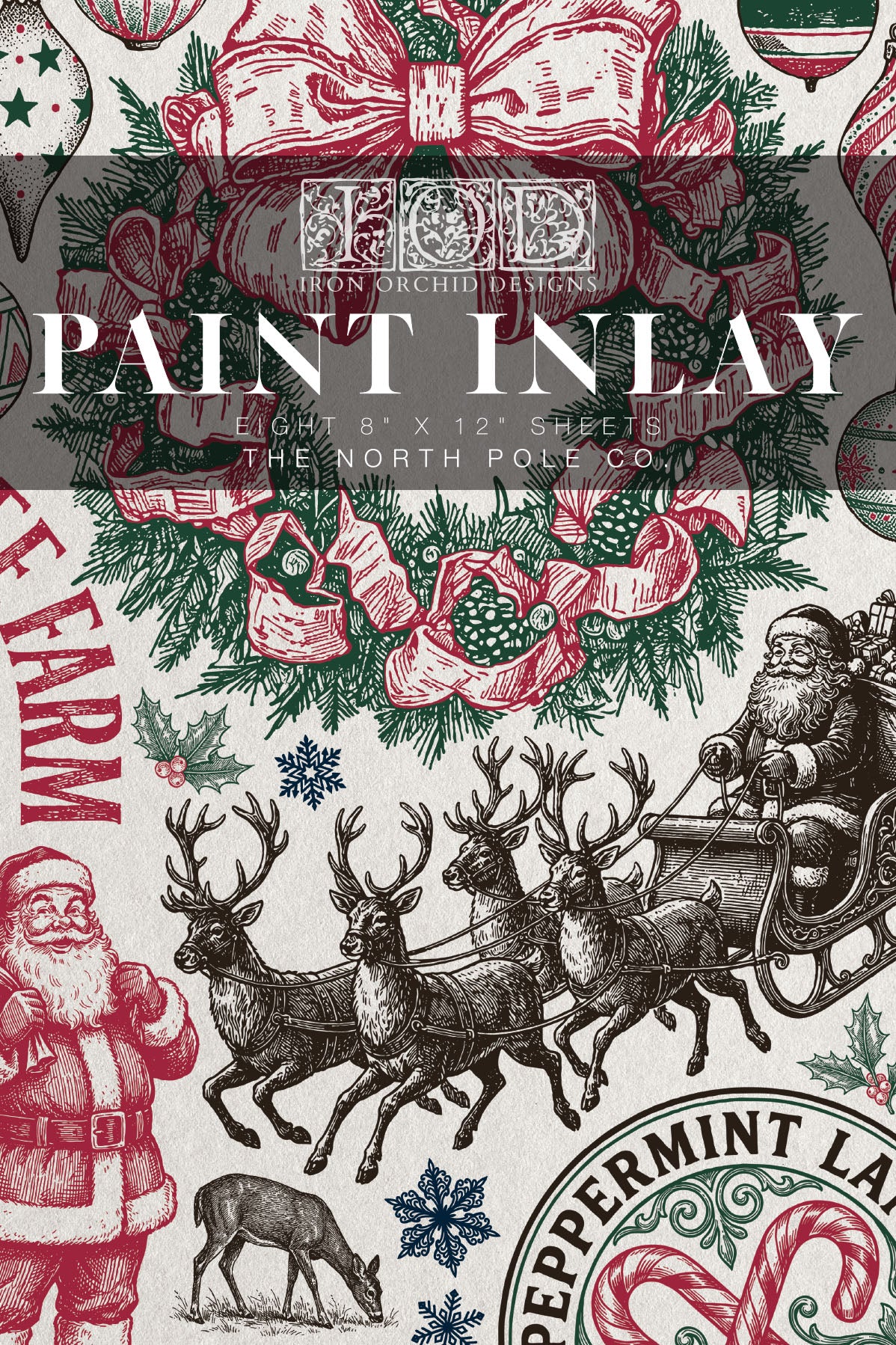 IOD - Iron Orchid Designs - The North Pole Co. 8"x12" Paint Inlay Pad™ - LIMITED EDITION