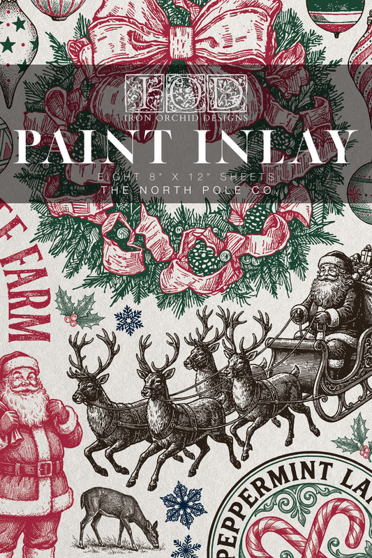 IOD - Iron Orchid Designs - The North Pole Co. 8"x12" Paint Inlay Pad™ - LIMITED EDITION