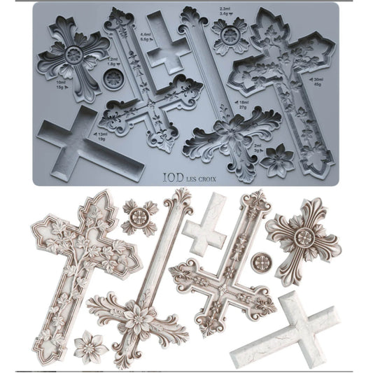 Les Croix - 6x10 Mould - Iron Orchid Designs