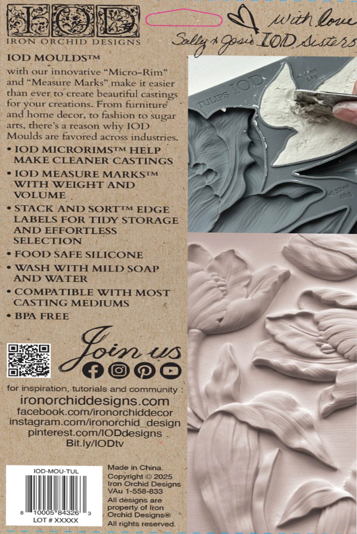 Tulips - 6x10 Mould - Iron Orchid Designs