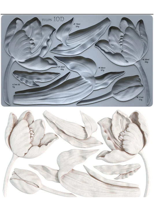 Tulips - 6x10 Mould - Iron Orchid Designs