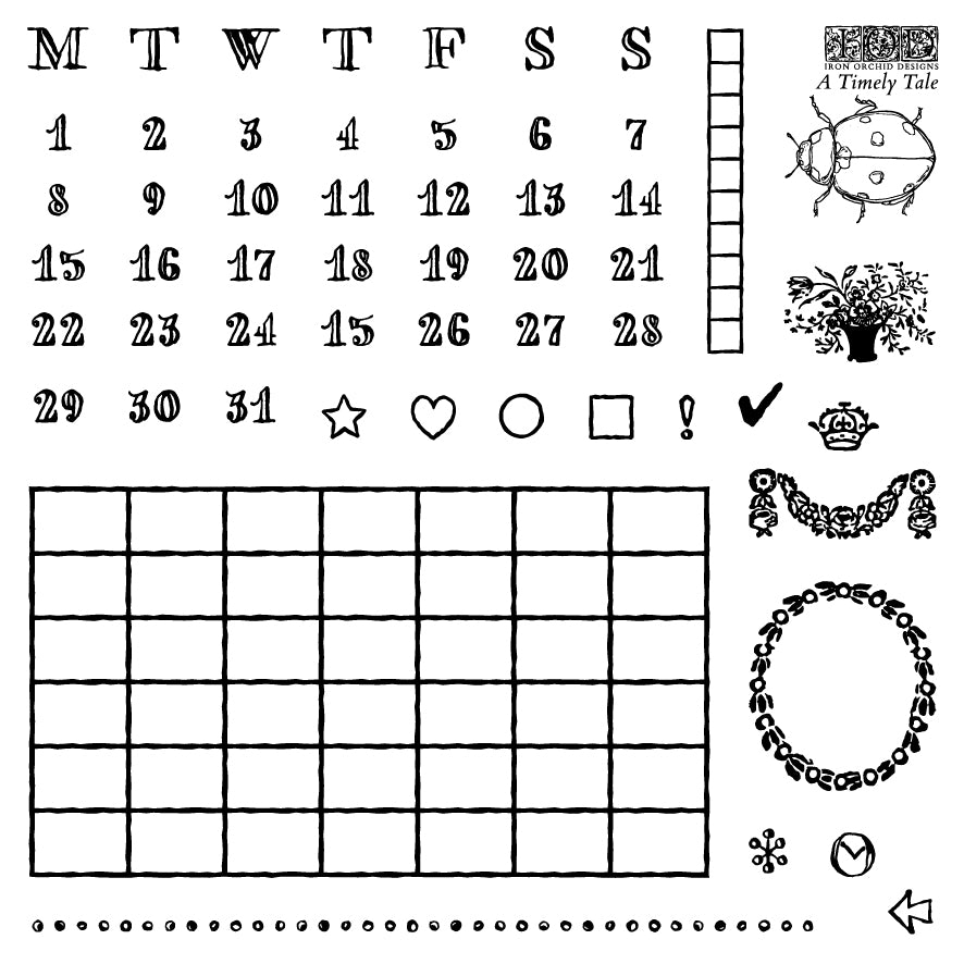 IOD - A Timely Tale 6x6 IOD Stamp Set™ - 4 (6x6 sheets)