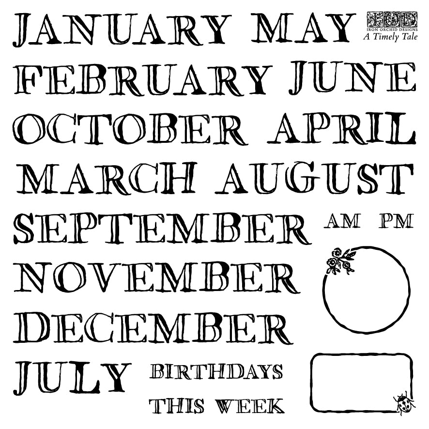 IOD - A Timely Tale 6x6 IOD Stamp Set™ - 4 (6x6 sheets)