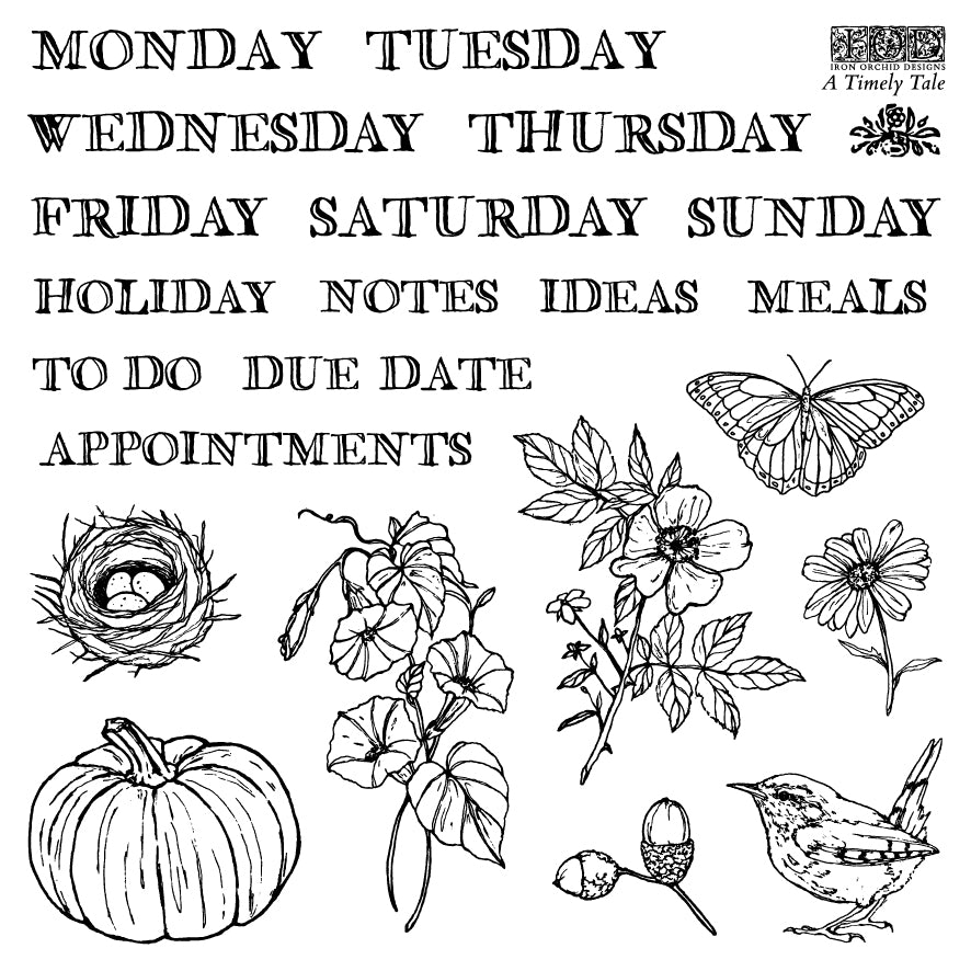 IOD - A Timely Tale 6x6 IOD Stamp Set™ - 4 (6x6 sheets)