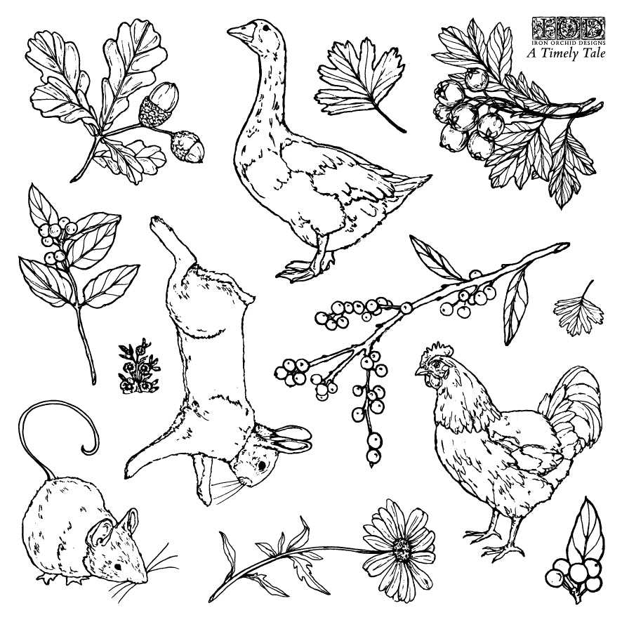 IOD - A Timely Tale 6x6 IOD Stamp Set™ - 4 (6x6 sheets)