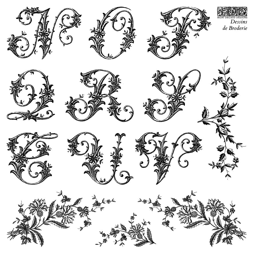Iron Orchid Designs - Dessins De Broderie - 6x6 - 4 Sheet Boxed Stamp Set