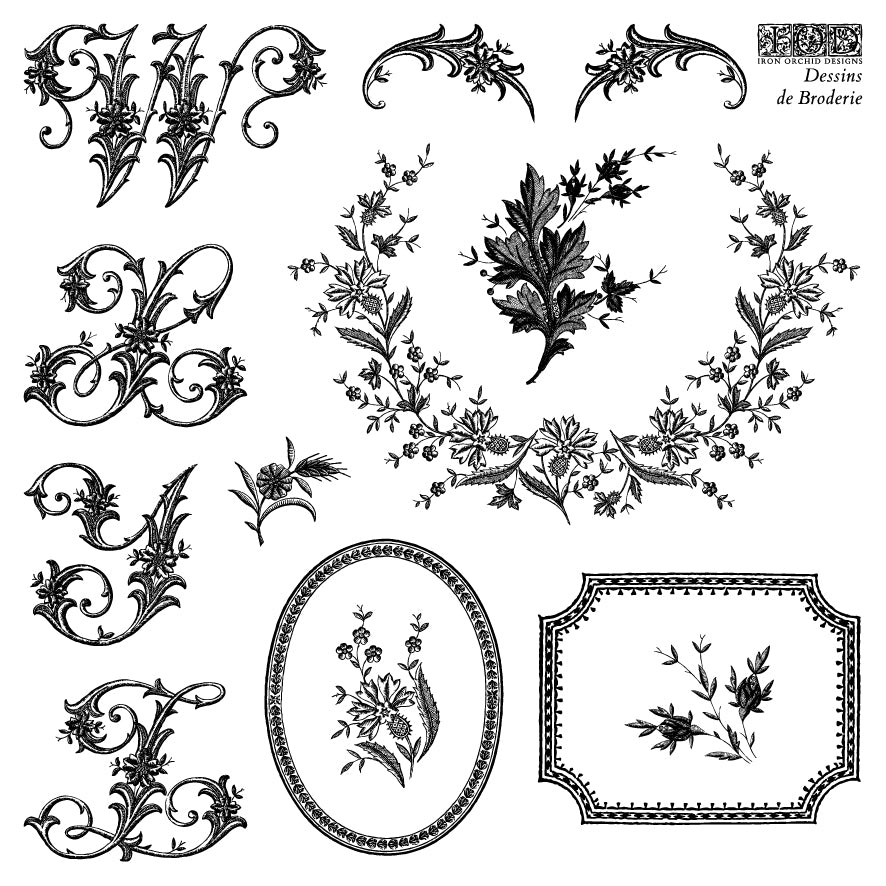 Iron Orchid Designs - Dessins De Broderie - 6x6 - 4 Sheet Boxed Stamp Set