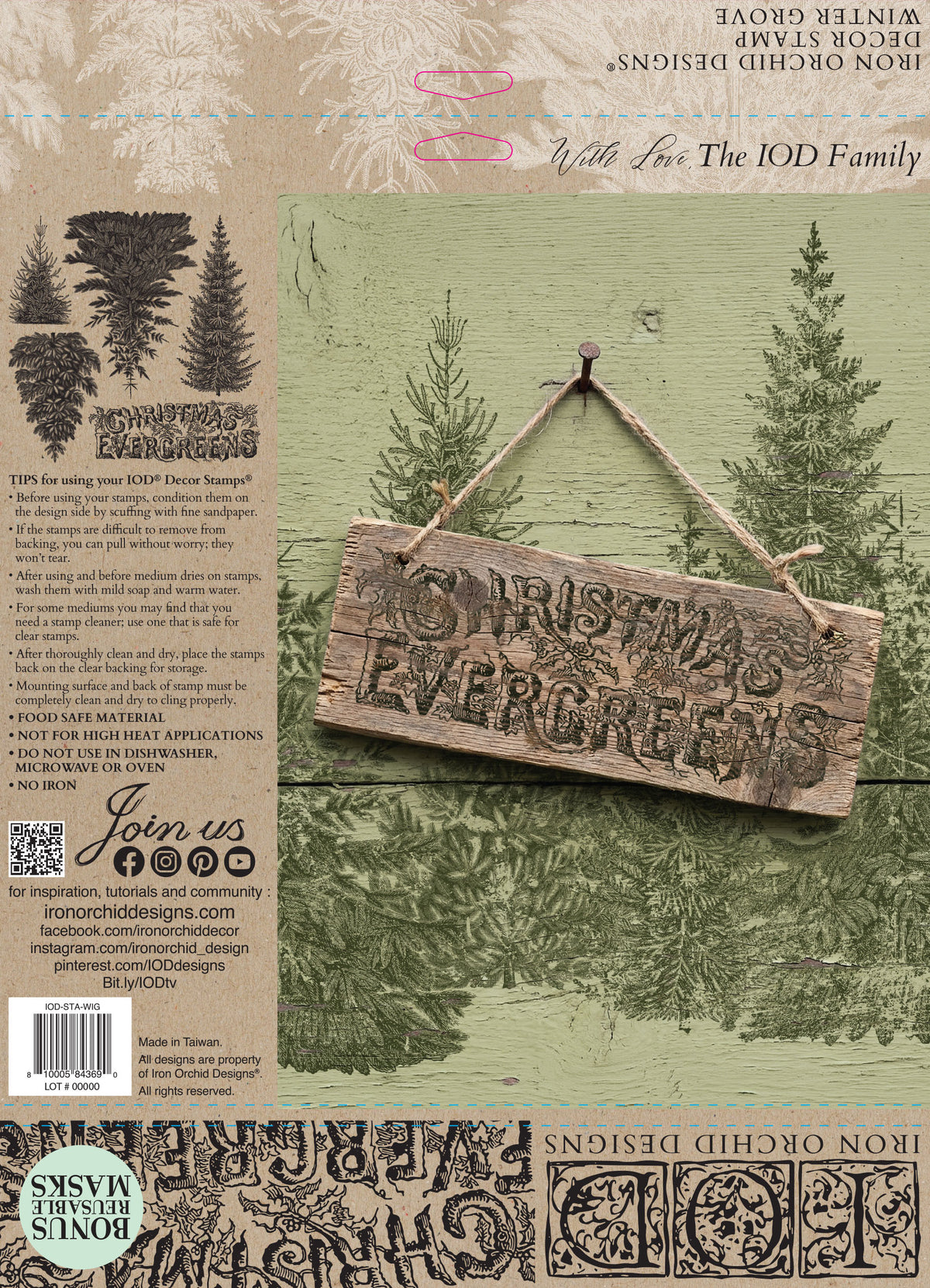 Winter Grove - 12x12 IOD Stamp - Iron Orchid Designs - LIMITED EDITION