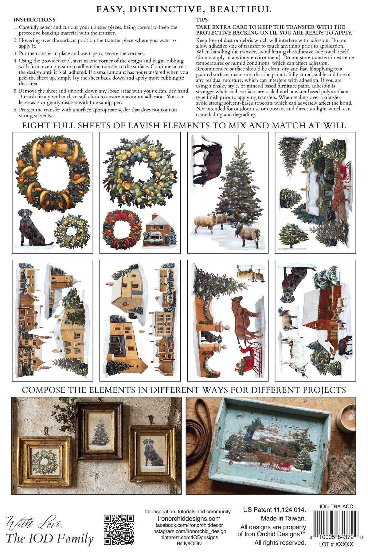 IOD - Iron Orchid Designs - A Cotswold Christmas Transfer 8"x12" Pad™ - LIMITED EDITION