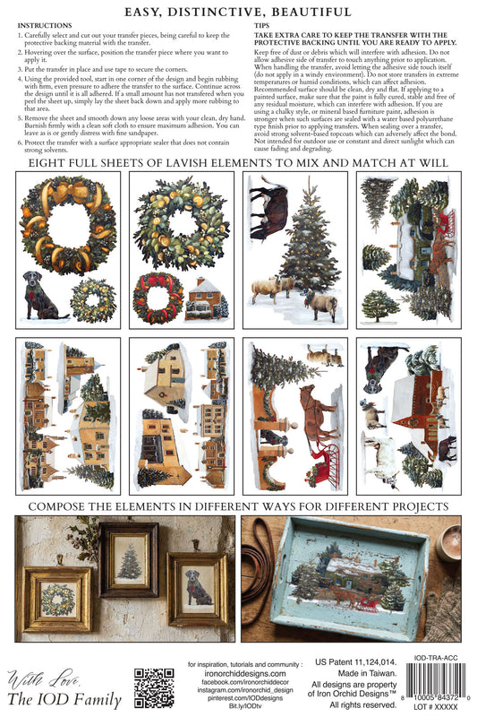IOD - Iron Orchid Designs - A Cotswold Christmas Transfer 8"x12" Pad™ - LIMITED EDITION