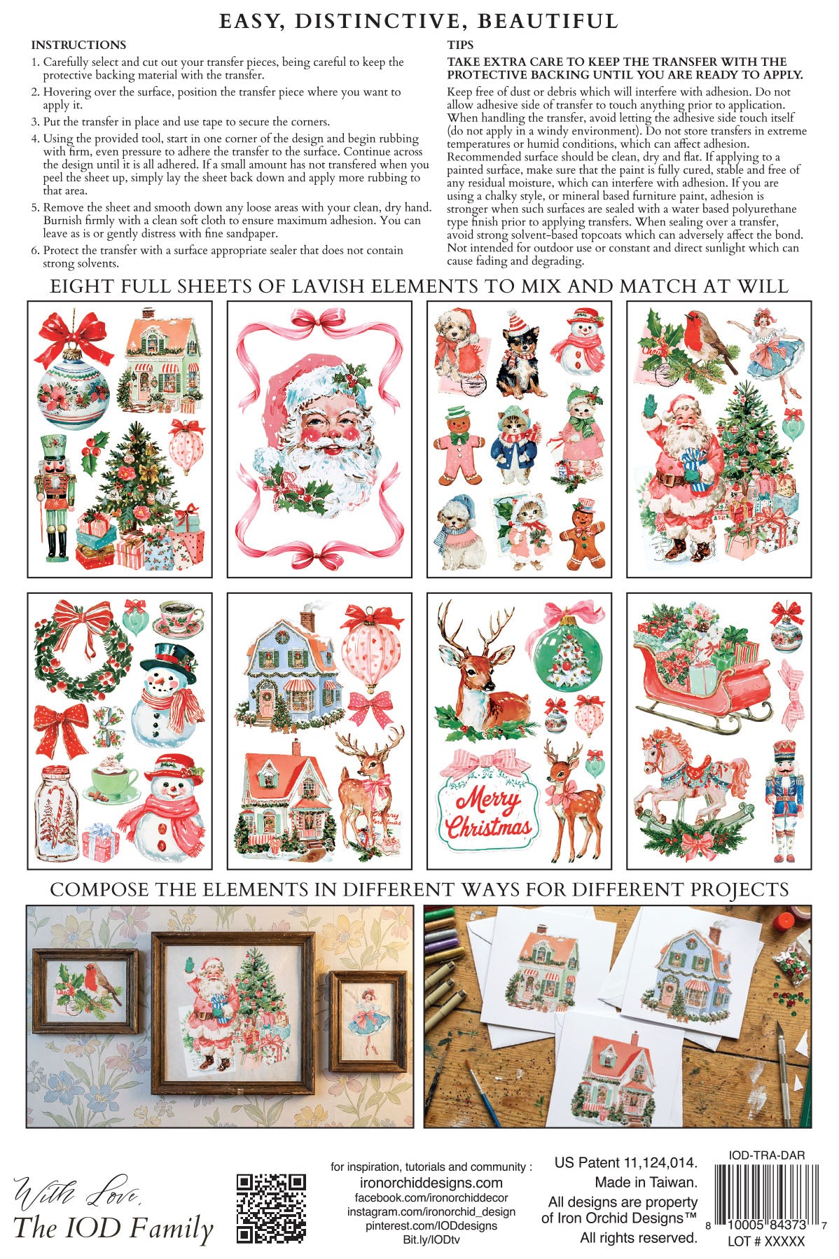 IOD - Iron Orchid Designs - Darling Holiday Transfer 8"x12" Pad™ - LIMITED EDITION