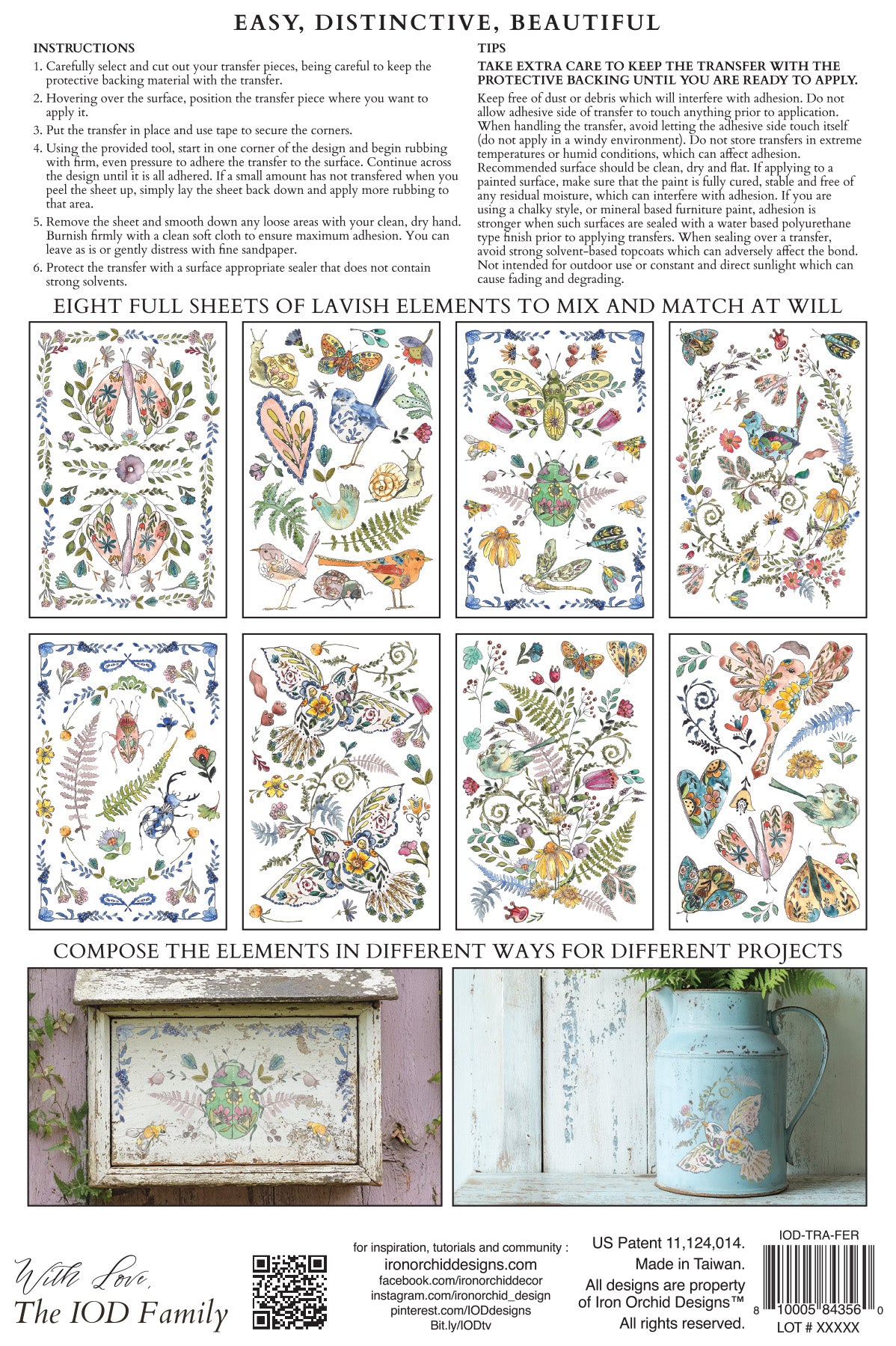 IOD - Iron Orchid Designs - Fern Fables Transfer 8"x12" Pad™