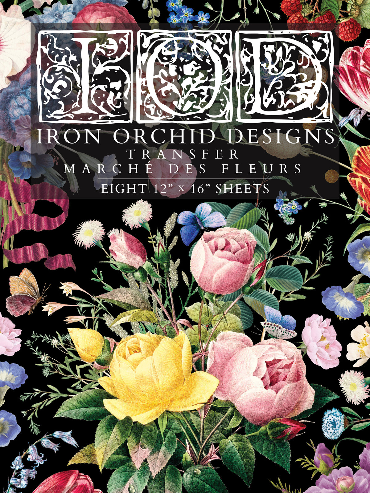IOD - Iron Orchid Designs - Marché des Fleurs Transfer 12x16 Pad™
