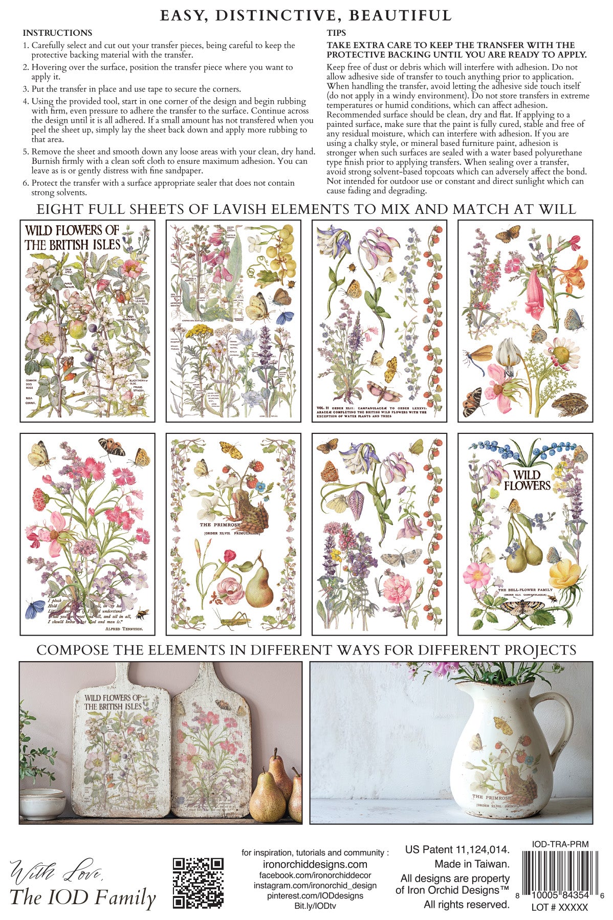 IOD - Iron Orchid Designs - Primrose Isle Transfer 8"x12" Pad™