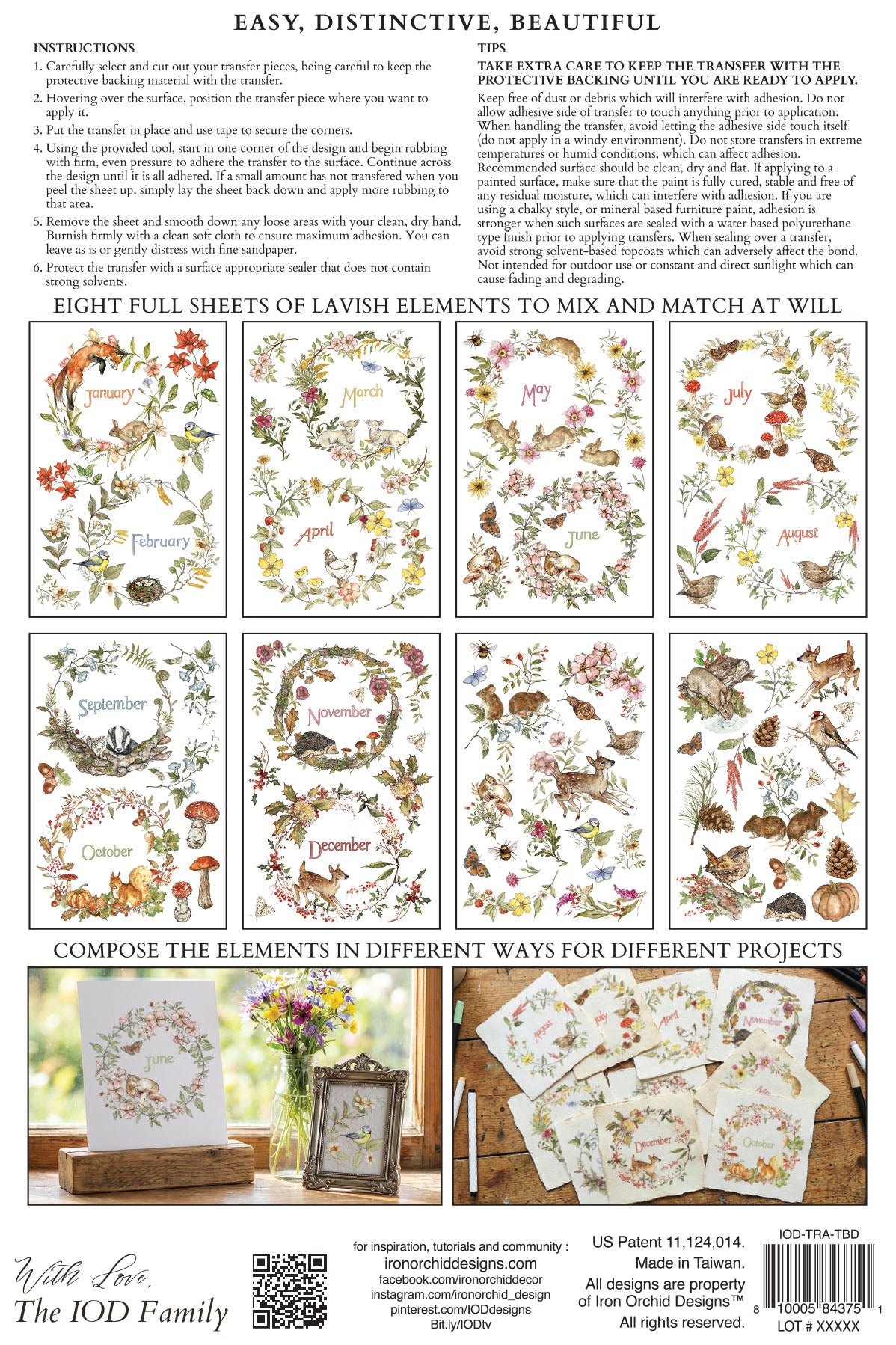 IOD - Iron Orchid Designs - Bramblewood Diaries Transfer 8"x12" Pad™