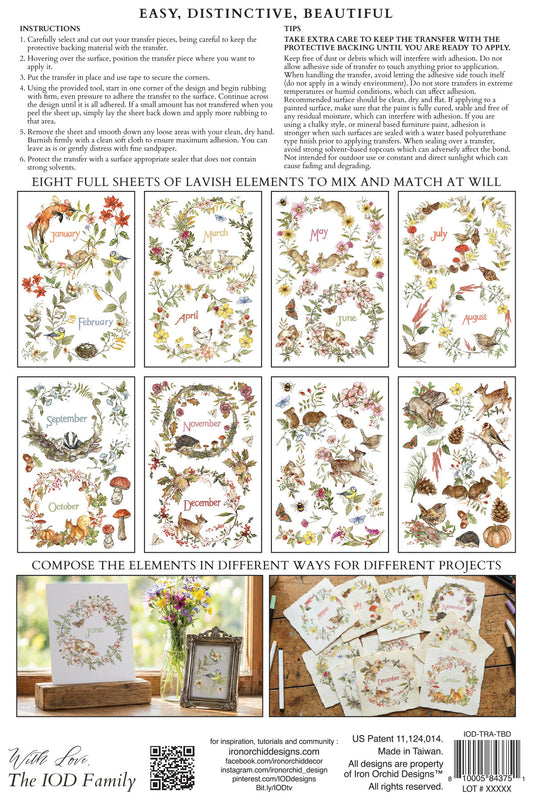 IOD - Iron Orchid Designs - Bramblewood Diaries Transfer 8"x12" Pad™