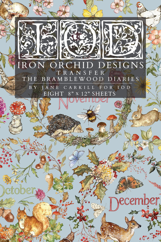 IOD - Iron Orchid Designs - Bramblewood Diaries Transfer 8"x12" Pad™