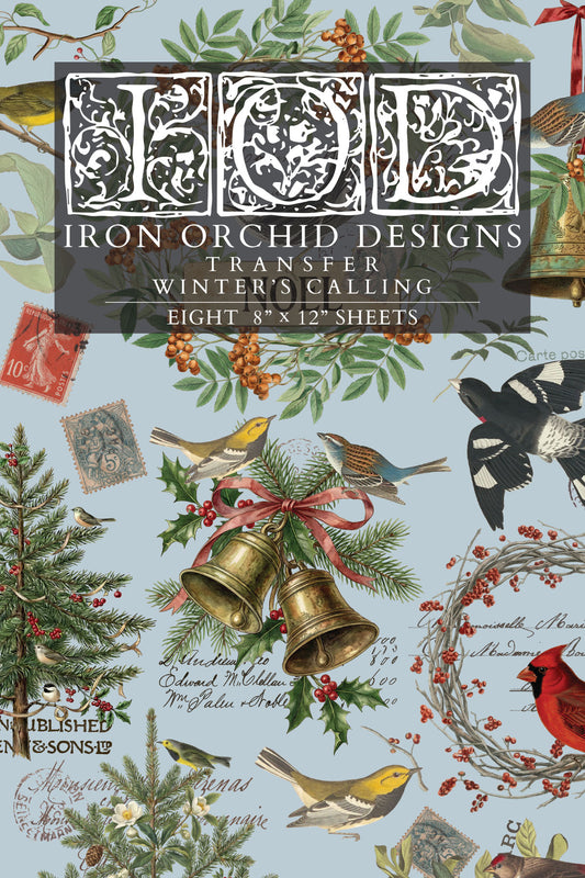 IOD - Iron Orchid Designs - Winter's Calling Transfers 8"x12" Pad™ - LIMITED EDITION