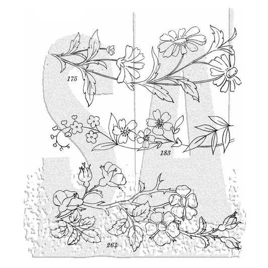 NEW! Tim Holtz Cling Rubber Stamp - Embroidery - NOW SHIPPING!