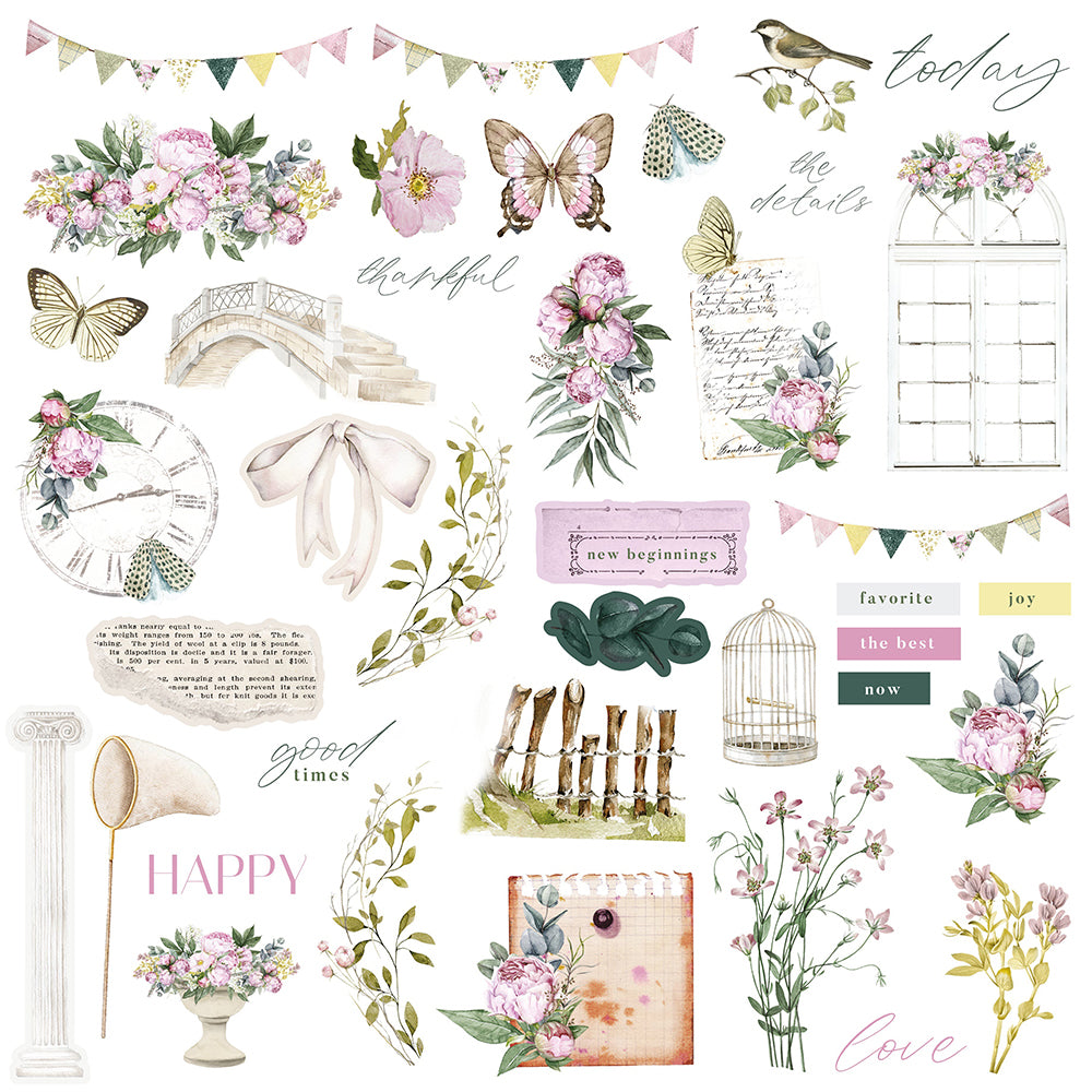 Prima - Serene Petals - Ephemera - Vintage Flutter