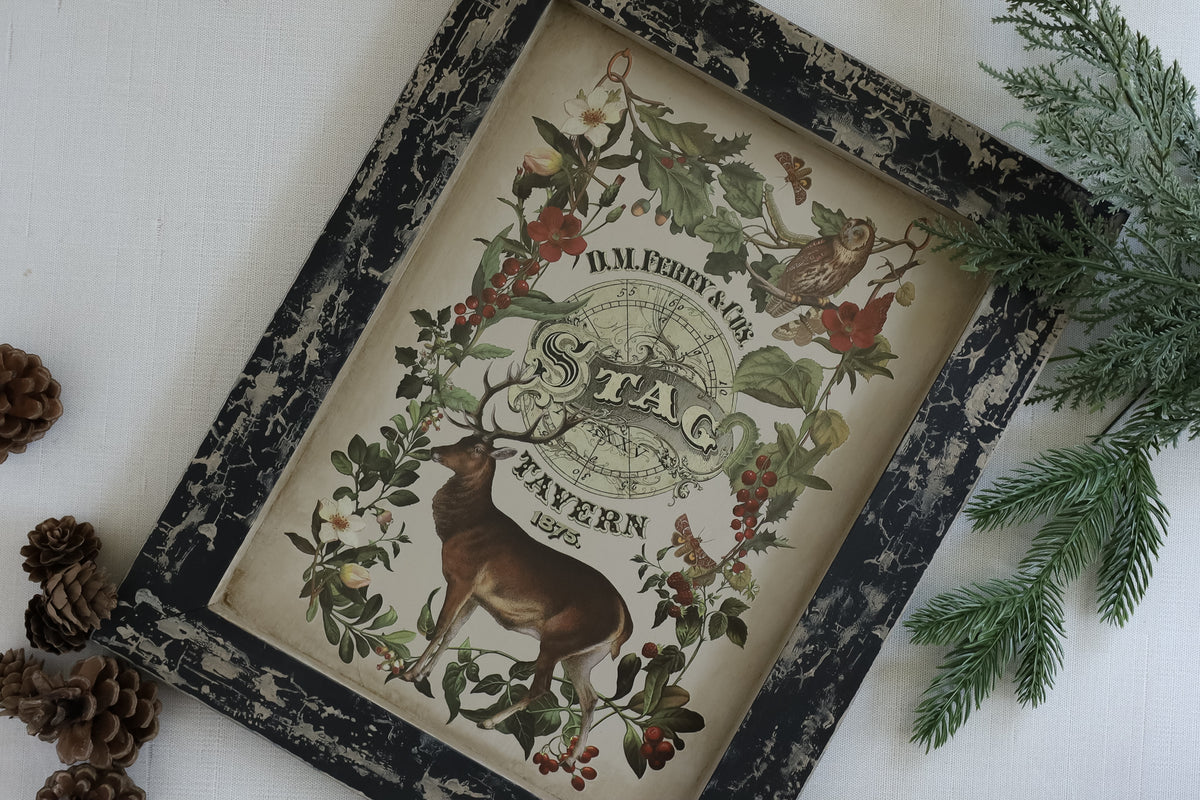 IOD - Iron Orchid Designs - Stag Tavern Transfer 8"x12" Pad™ - LIMITED EDITION