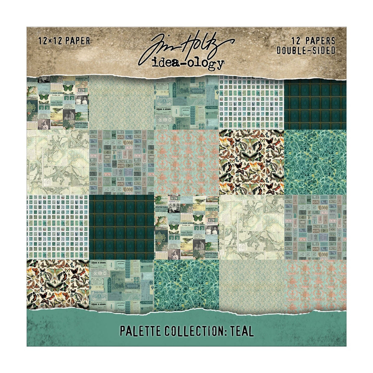 Tim Holtz® Idea-ology Palette Collection - Teal 12x12