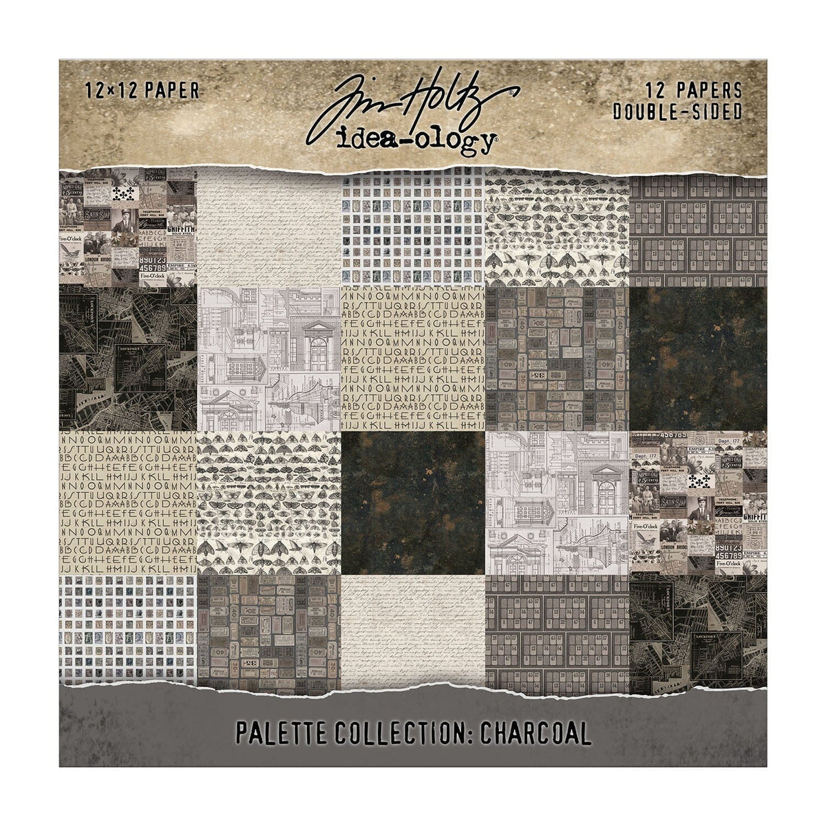 Tim Holtz® Idea-ology Palette Collection - Charcoal 12x12