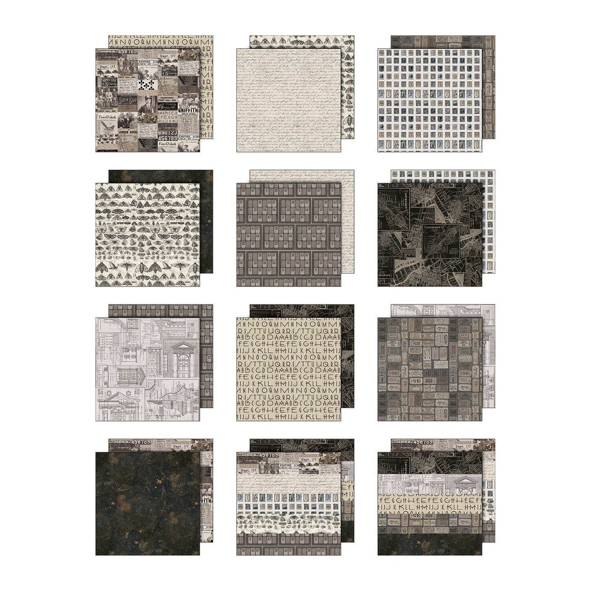 Tim Holtz® Idea-ology Palette Collection - Charcoal 12x12