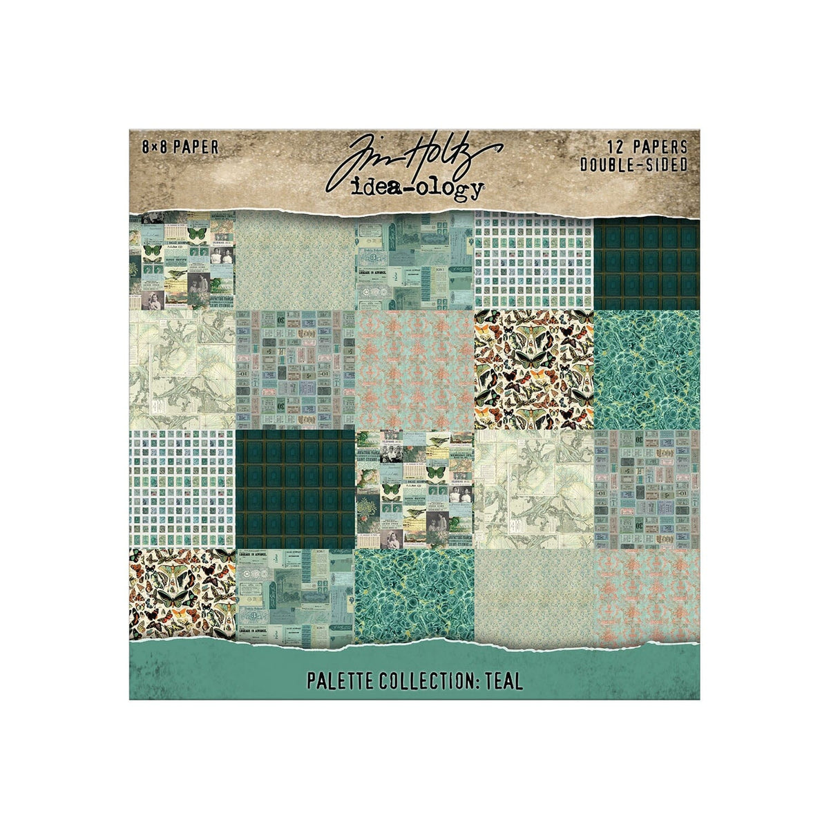 Tim Holtz® Idea-ology Palette Collection - Teal 8x8
