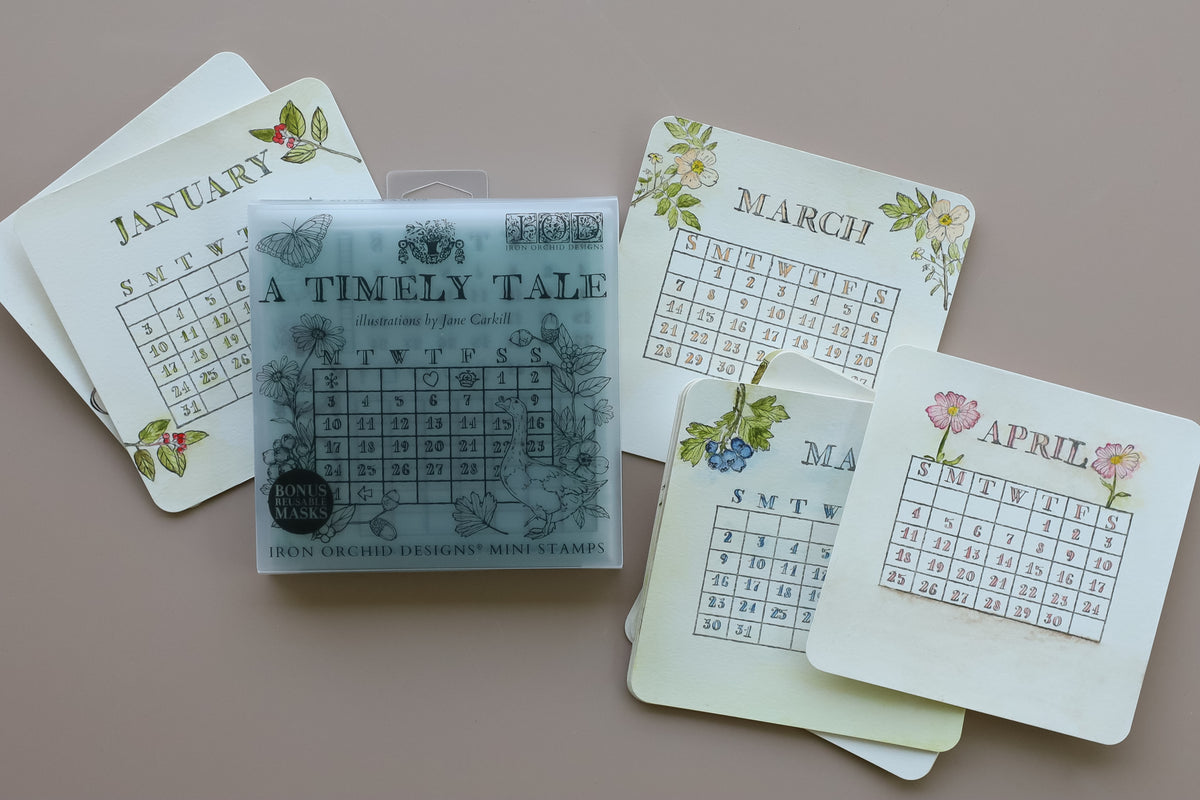 IOD - A Timely Tale 6x6 IOD Stamp Set™ - 4 (6x6 sheets)