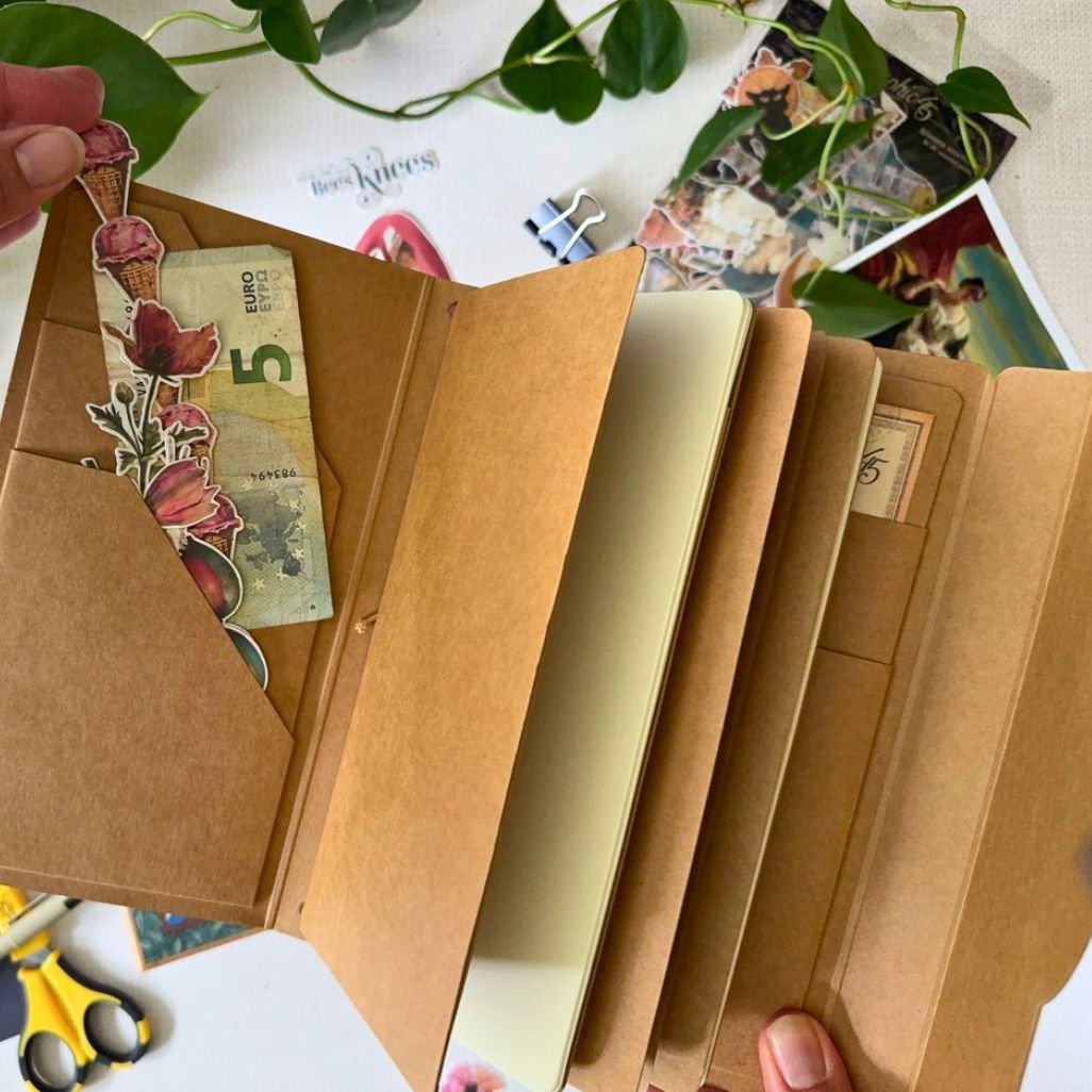 Graphic 45 - Travel Album with Inserts – Waterfall Folder & Journaling Notebooks — Kraft