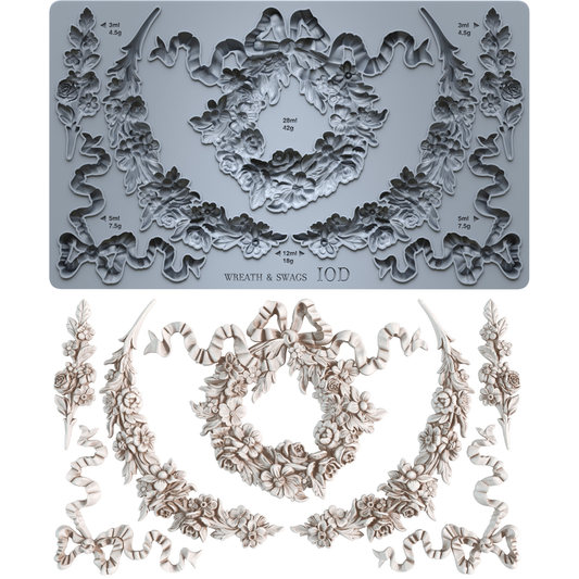 6x10 IOD Mould™- Wreath & Swags