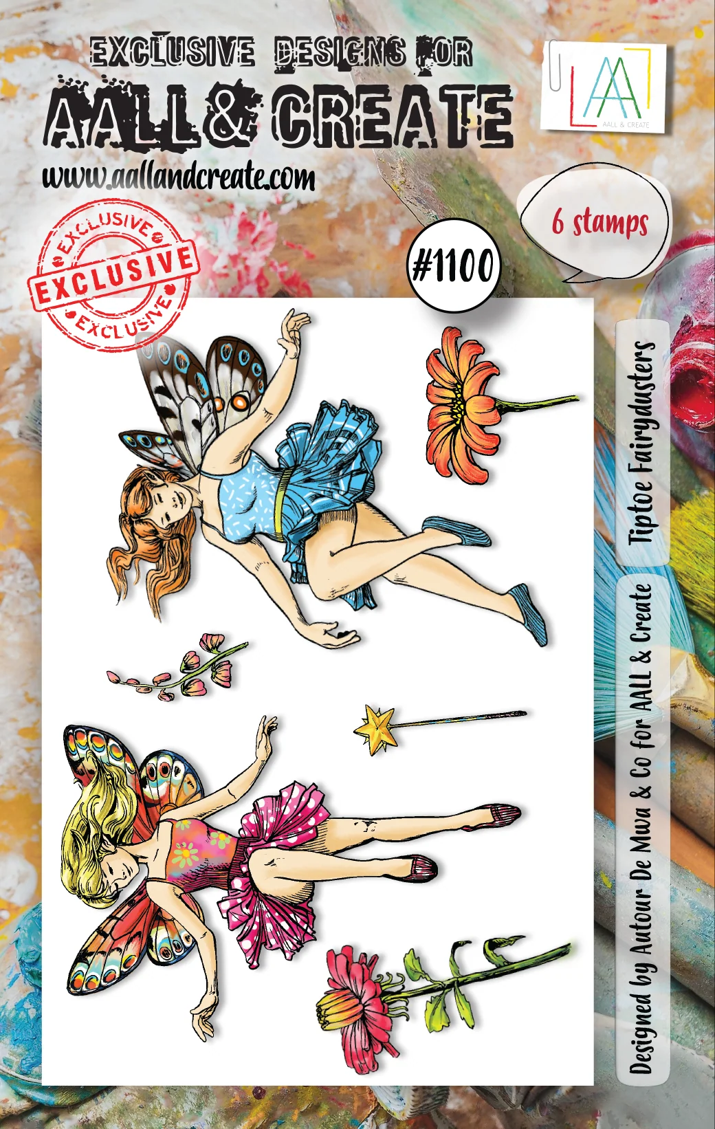 AALL & Create A6 Photopolymer Clear Stamp Set - Tiptoe Fairydusters