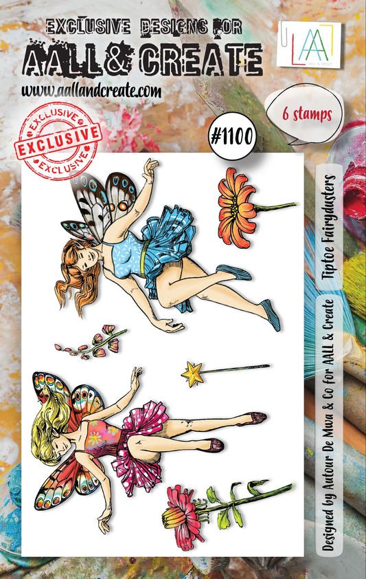 AALL & Create A6 Photopolymer Clear Stamp Set - Tiptoe Fairydusters
