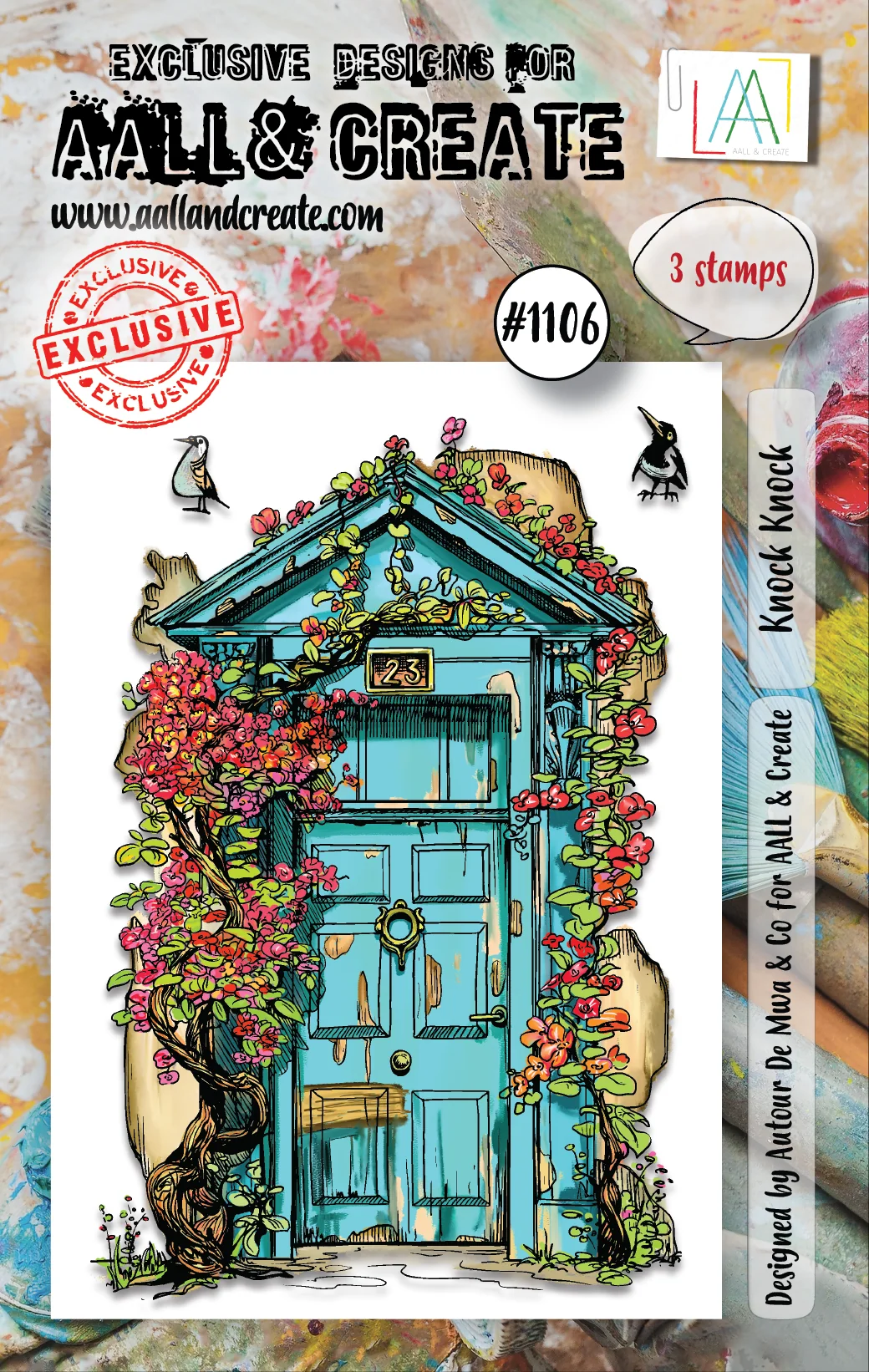 AALL & Create A6 Photopolymer Clear Stamp Set - Knock Knock
