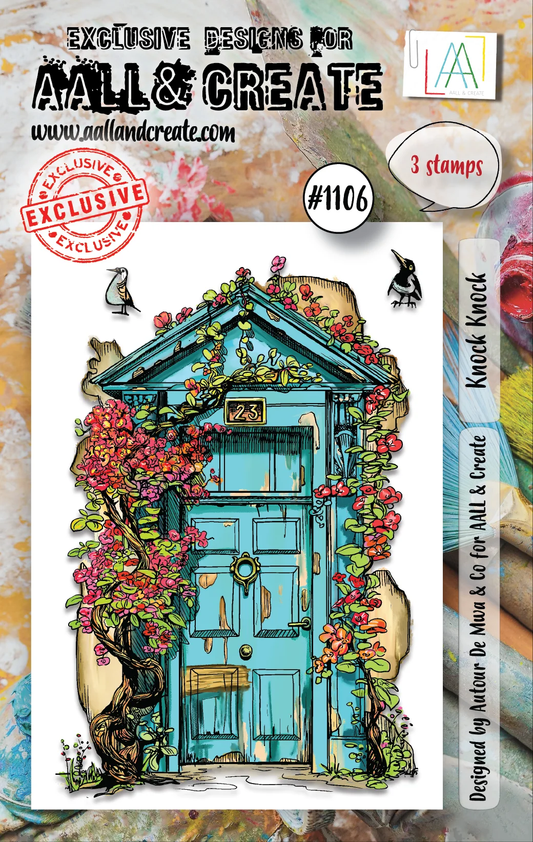 AALL & Create A6 Photopolymer Clear Stamp Set - Knock Knock