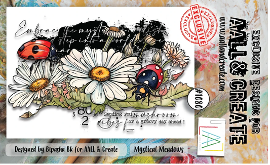 AALL & Create A6 Photopolymer Clear Stamp Set - Mystical Meadows